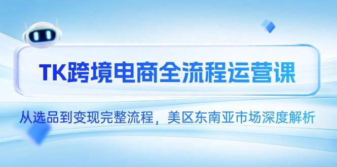 14929TK跨境电商全流程运营课，从选品到变现完整流程，美区东南亚市场深度解析-即用库