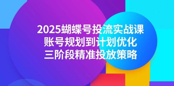 149872025蝴蝶号投流实战课，账号规划到计划优化，三阶段精准投放策略-即用库