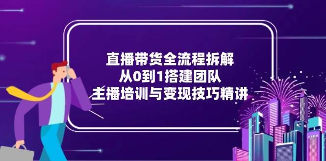 15004直播带货全流程拆解：从0到1搭建团队，主播培训与变现技巧精讲-即用库