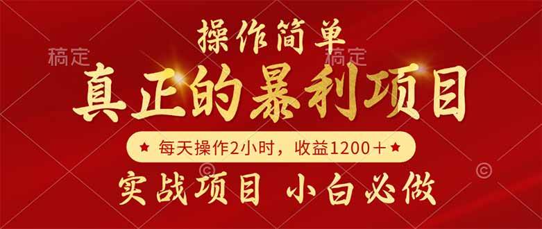 14978真正的暴利项目，操作简单，每天收益1200＋，自己做老板-即用库