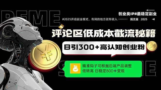 14779评论区低成本引流秘籍，精准钩子直击用户，单账号日增300+创业粉，日稳…-即用库